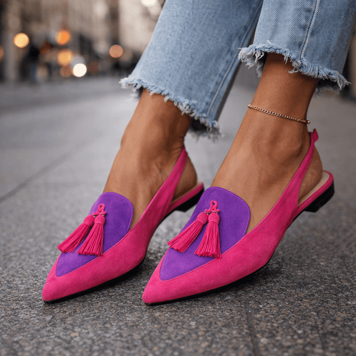 Elena | Sandalen mit Riemen und Fransen