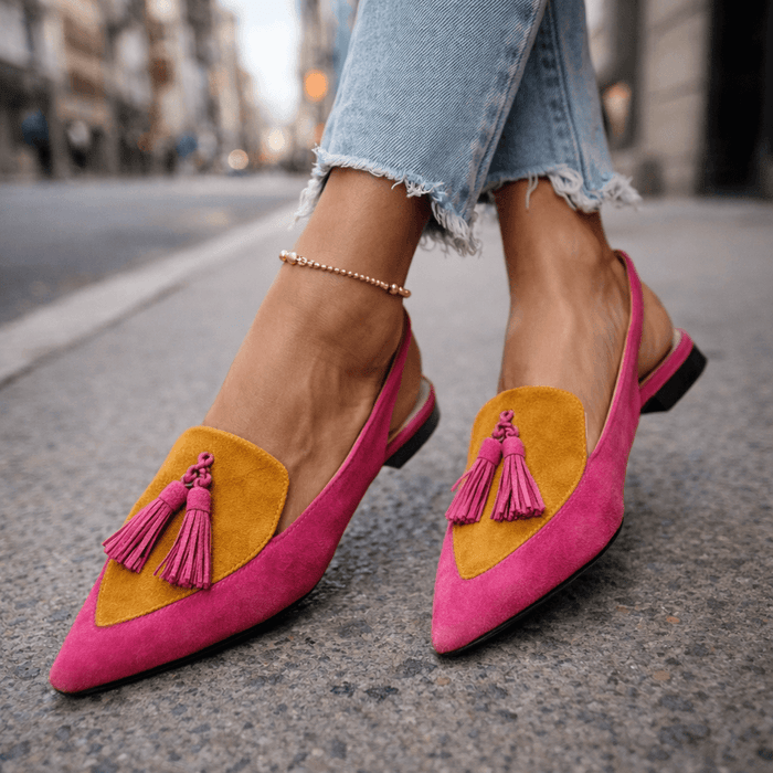 Elena | Sandalen mit Riemen und Fransen