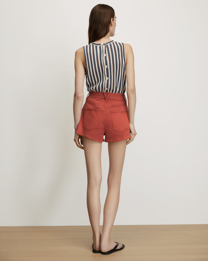 Veronica Beard Elijah Denim Short - Rust