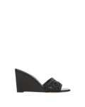 Veronica Beard Ellen Macrame Wedge Sandal - Black