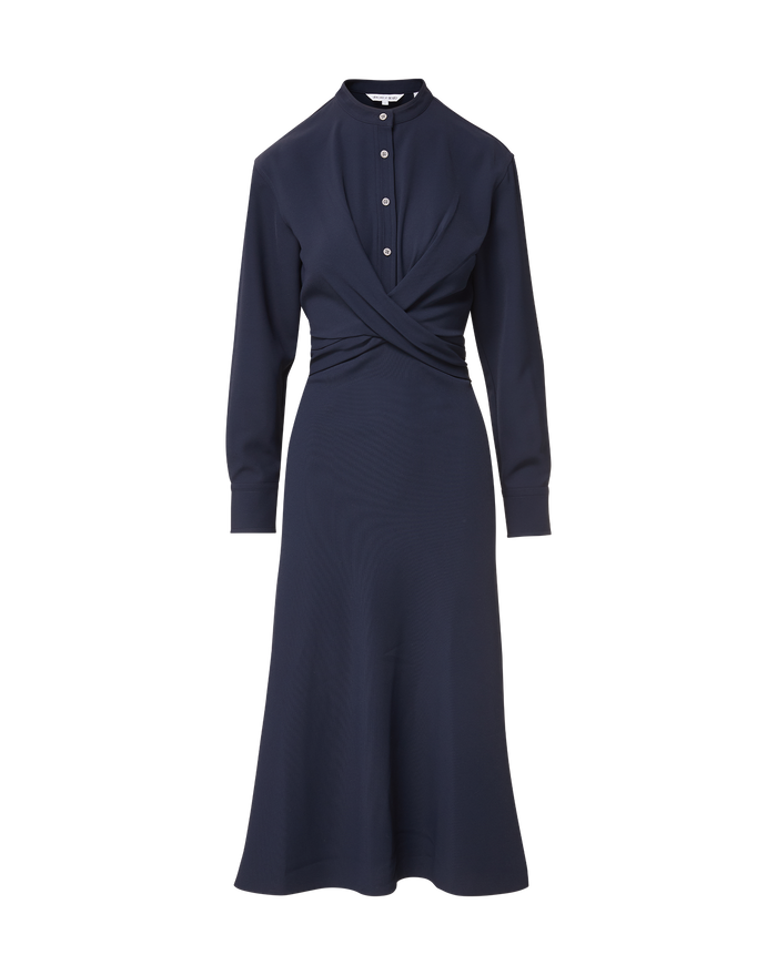 Veronica Beard Ellers Midi Shirtdress Dress - Navy