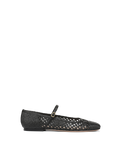 Veronica Beard Ellie Raffia Flat - Black