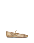 Veronica Beard Ellie Raffia Flat - Pale Gold