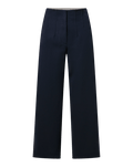 Veronica Beard Ellin Cropped Wide-Leg Pant - Navy
