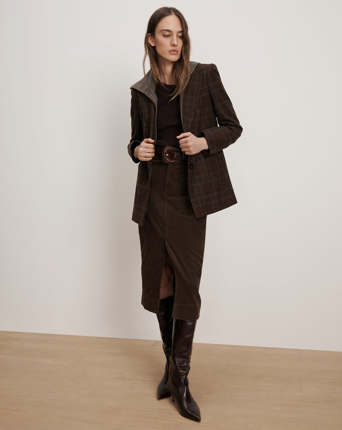 Veronica Beard Elsy Leather-Buckle Belt - Chestnut