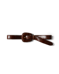 Veronica Beard Elsy Leather-Buckle Belt - Chestnut