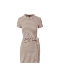 Veronica Beard Striped knit mini dress with tie waist.