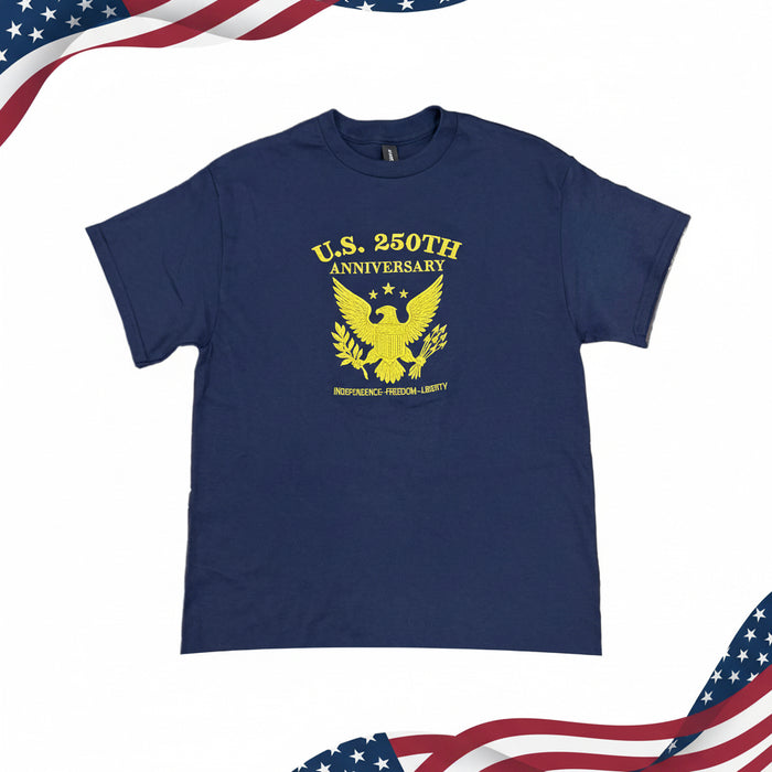 Embroidered USA 250th Anniversary T-Shirt