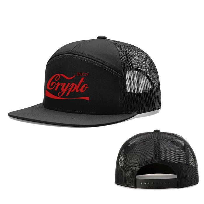 Seven-Panel Trucker Flatbill / Full Black / One Size