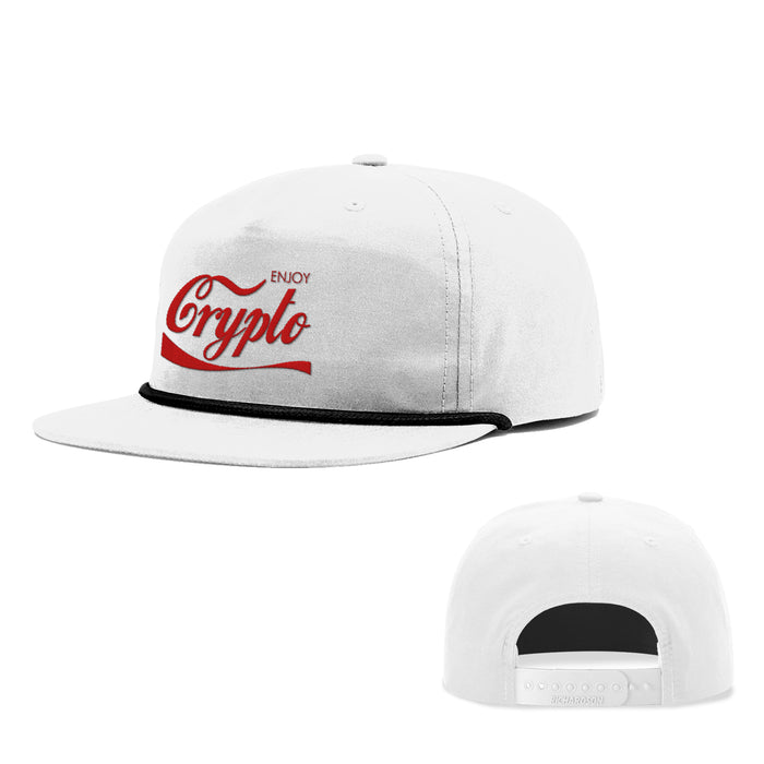 Snapback Rope Flatbill / White and Black / One Size