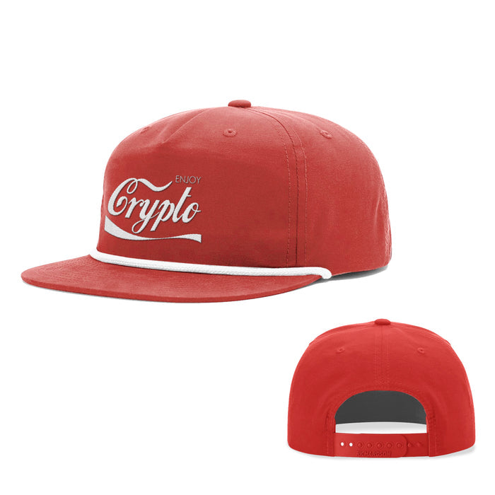 Snapback Rope Flatbill / Red and White / One Size
