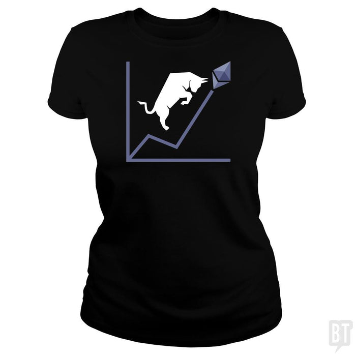 SunFrog-Busted BustedTees Classic Ladies Tee / Black / S ETH Bull Run