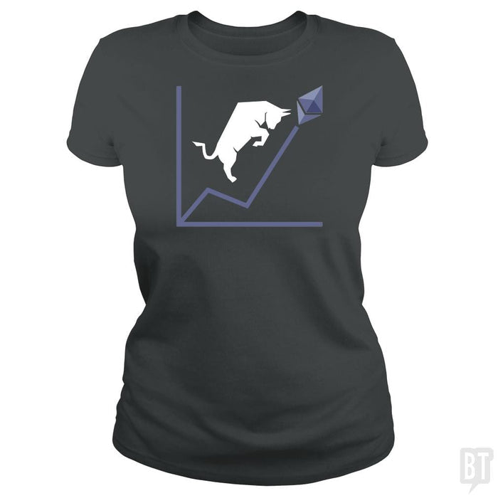 SunFrog-Busted BustedTees Classic Ladies Tee / Dark Heather / S ETH Bull Run