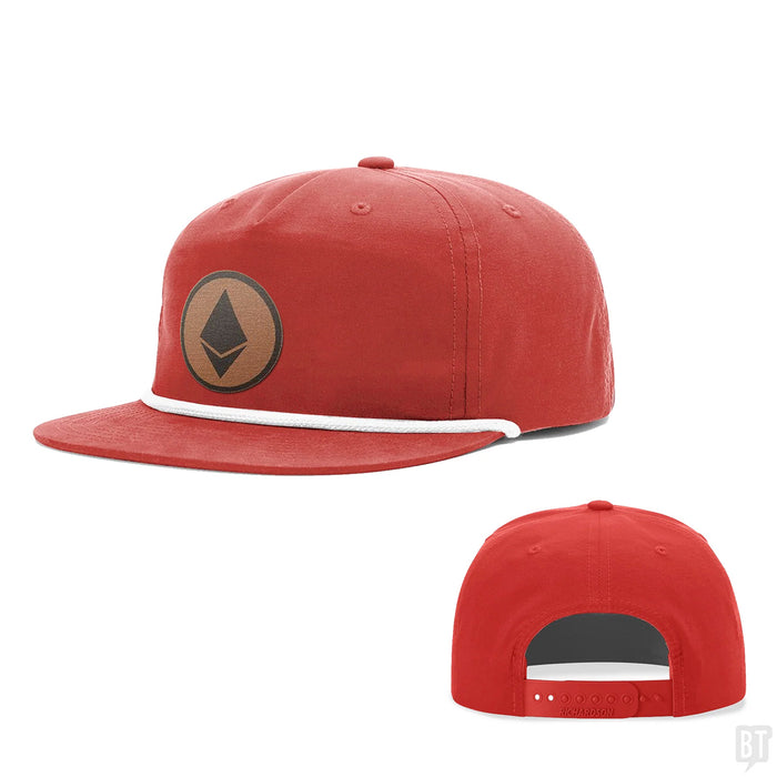 Snapback Rope Flatbill / Red And White / One Size