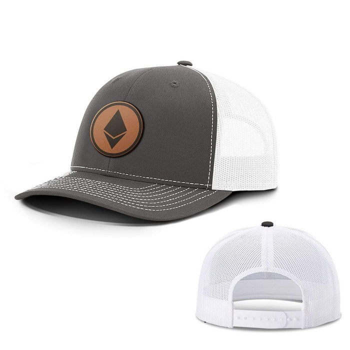 SunFrog-Busted Hats Snapback / Charcoal and White / One Size Ethereum Leather Patch Hats