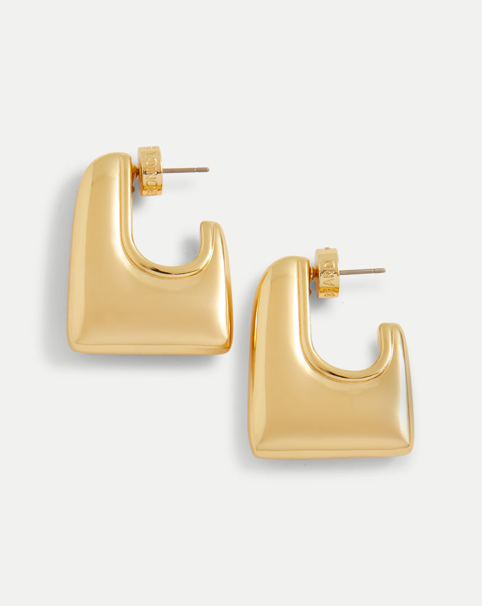 Veronica Beard Everyday Square Hoop - Gold