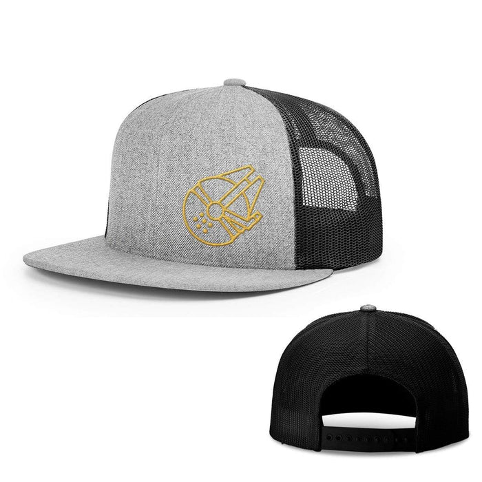 Snapback Flatbill / Heather and Black / One Size
