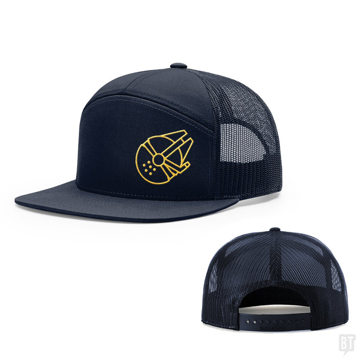 Seven-Panel Trucker Flatbill / Navy / One Size