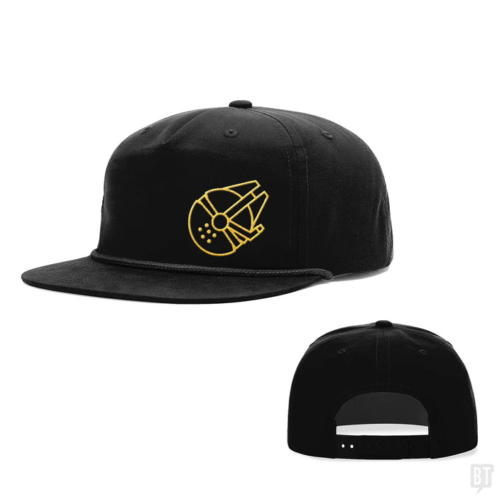 Snapback Rope Flatbill / Full Black / One Size