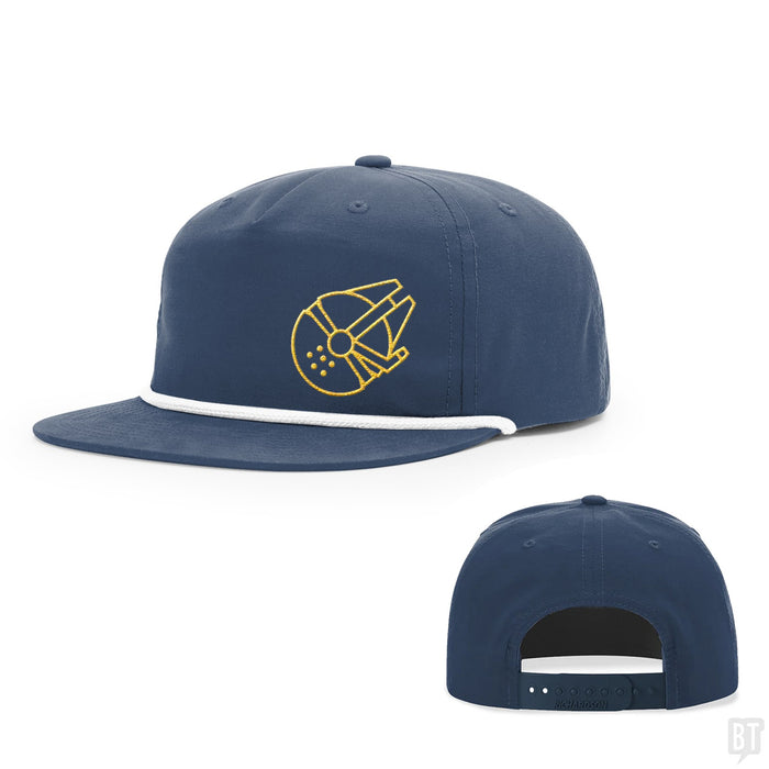 Snapback Rope Flatbill / Navy and White / One Size