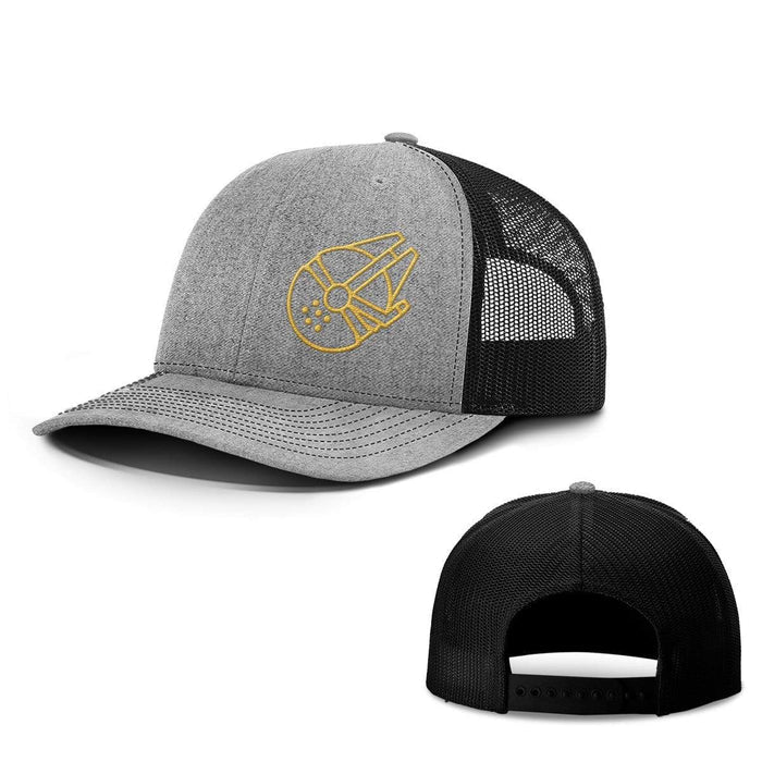 SunFrog-Busted Hats Snapback / Heather and Black / One Size Millenium Falcon Hats