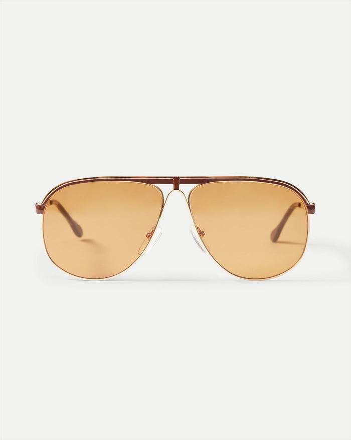 Veronica Beard Farrah Aviator Sunglasses - Brown