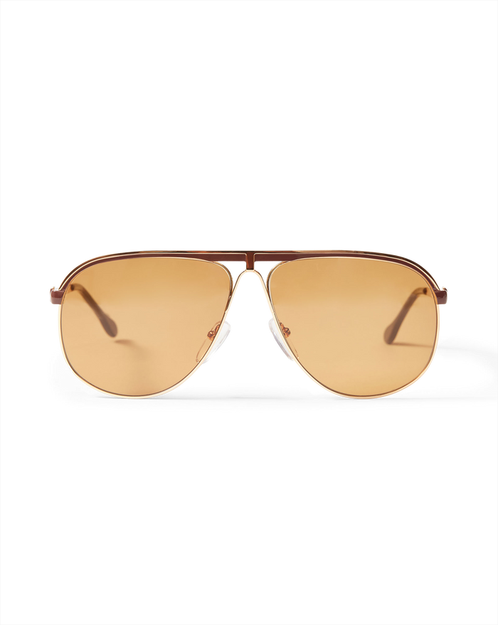 Veronica Beard Farrah Aviator Sunglasses Brown