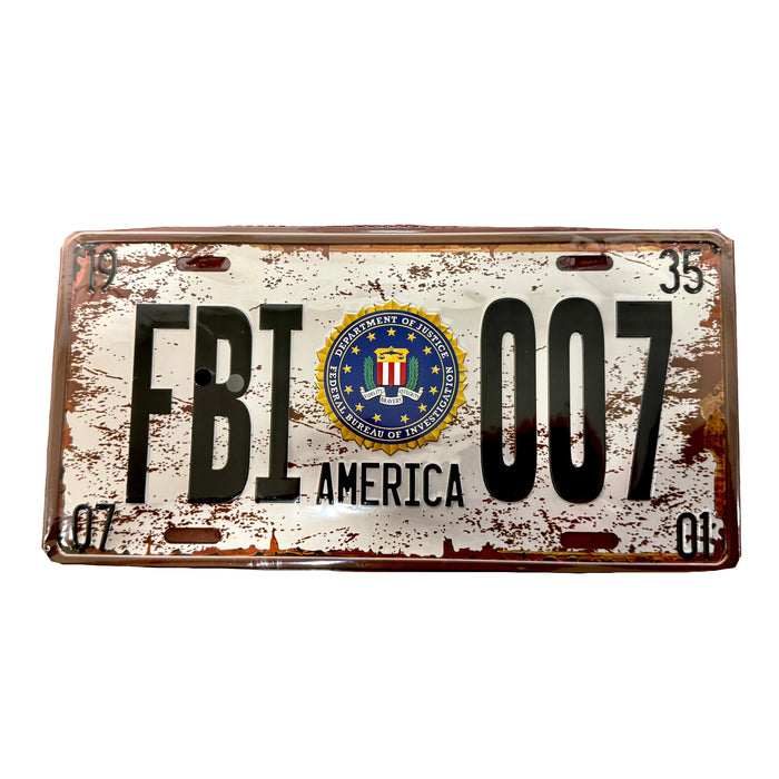 FBI 007 Decorative License Plate