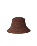 Veronica Beard Felix Raffia Bucket Hat - Dark Brown