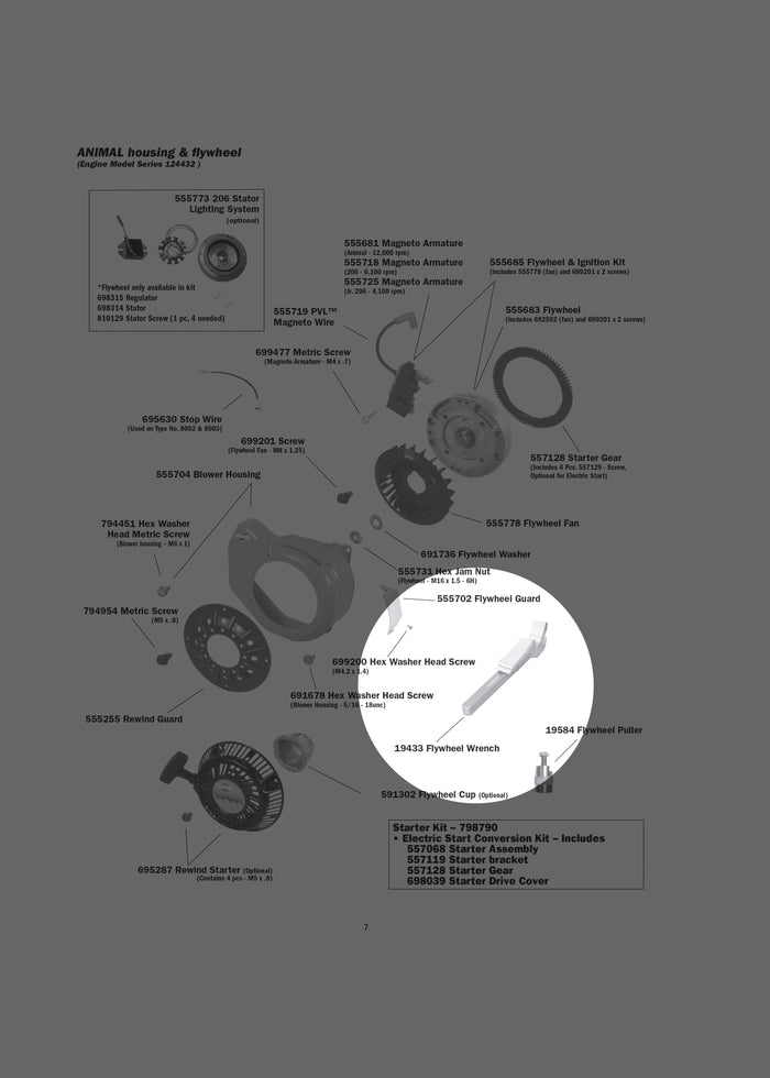 Flywheel Wrench - Part# 19433 NOT IN STOCK, CALL TO PLACE AN ORDER