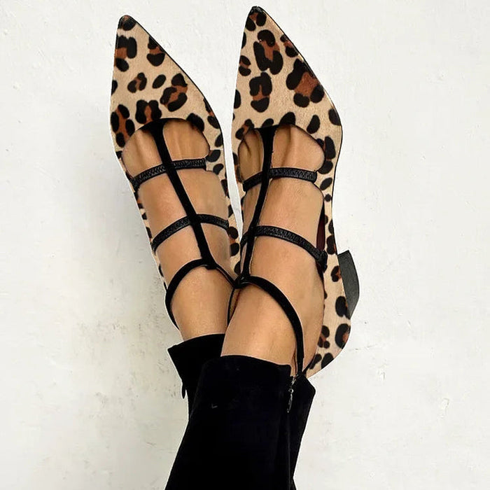 Franca | Schuhe mit Absatz und Leopardenband
