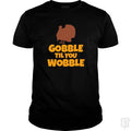 SunFrog-Busted CT486 Classic Guys / Unisex Tee / Black / S Funny Gobble Til You Wobble Thanksgiving