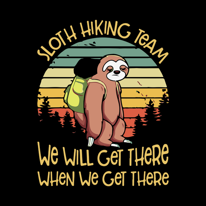 Funny Sloth Hiking Team Long Sleeve