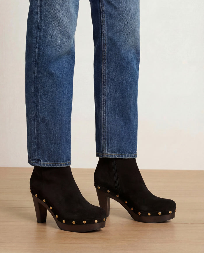 Veronica Beard Gavi Clog Ankle Boot - Black