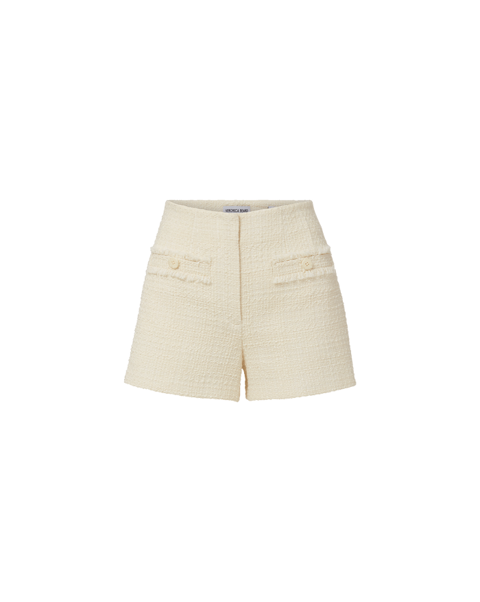 Veronica Beard Gershwin Tweed Short - Dove White