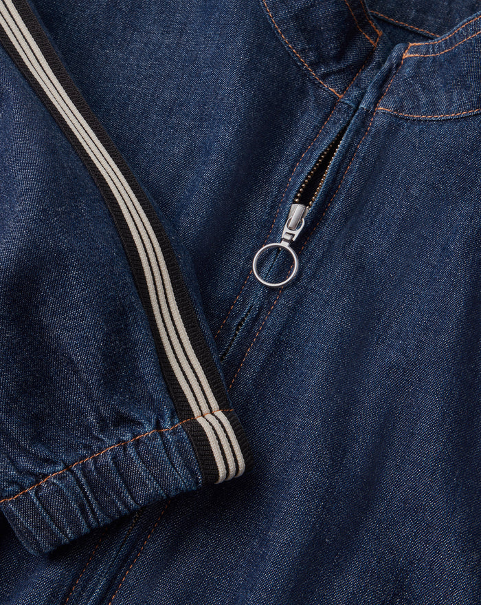 Veronica Beard Gigi Denim Track Jacket - Indigo Rinse