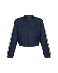 Veronica Beard Gigi Denim Track Jacket - Indigo Rinse