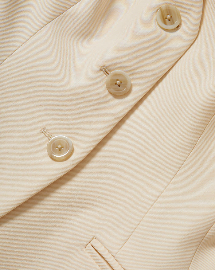 Veronica Beard Gillson Tailored Vest - Ecru