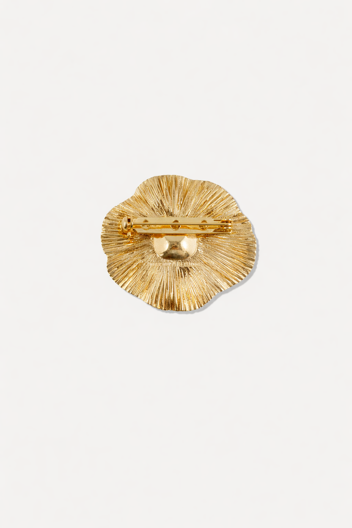 Veronica Beard Gold Floral Brooch - Gold