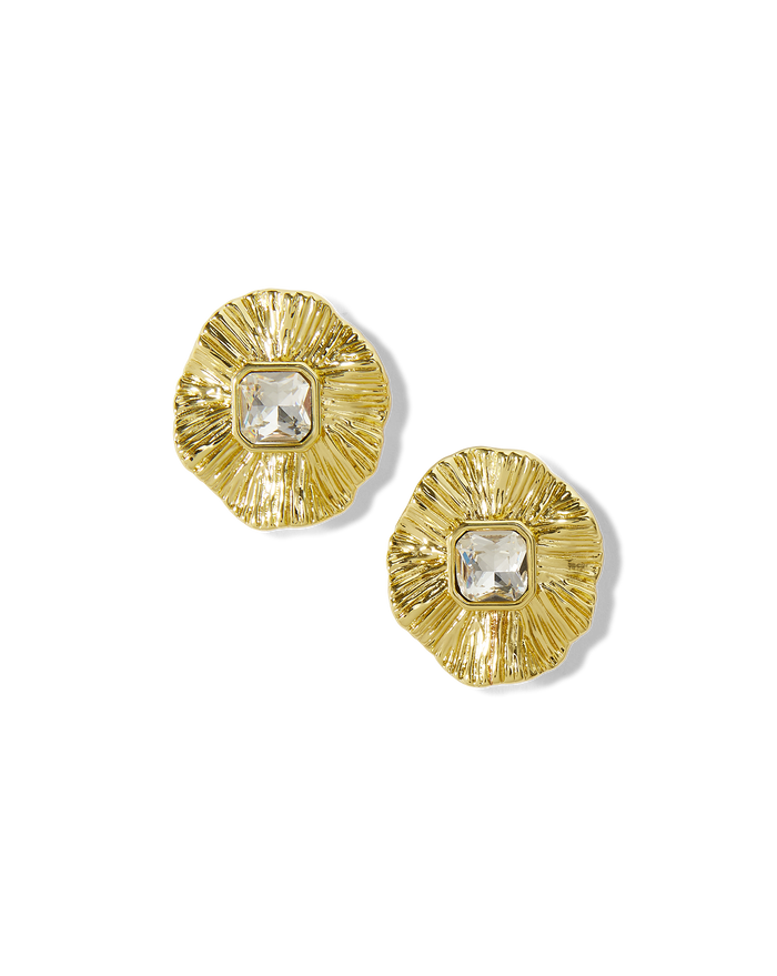 Veronica Beard Gold Floral Earring Gold