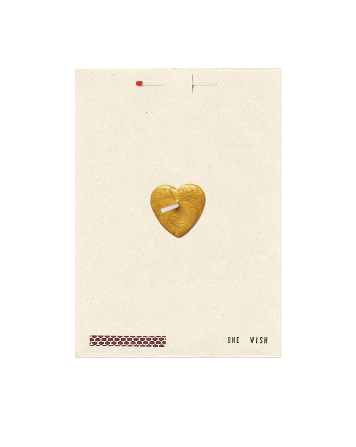 Veronica Beard Gold Heart Wish Card Gold