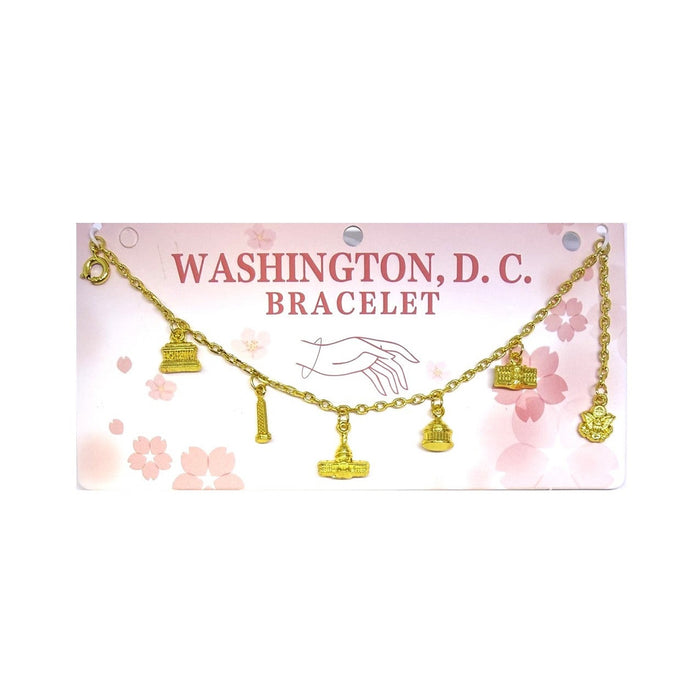 Gold Washington DC Monuments Bracelet