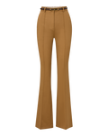 Veronica Beard Gracie Belted Flare Pant - Dark Acorn