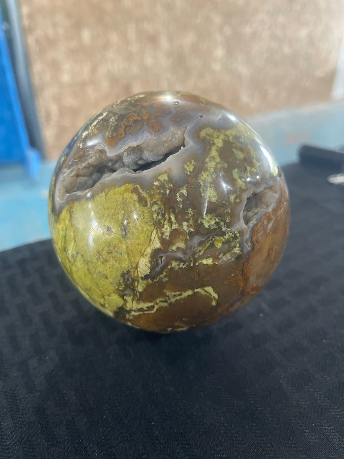 Green opal spheres
