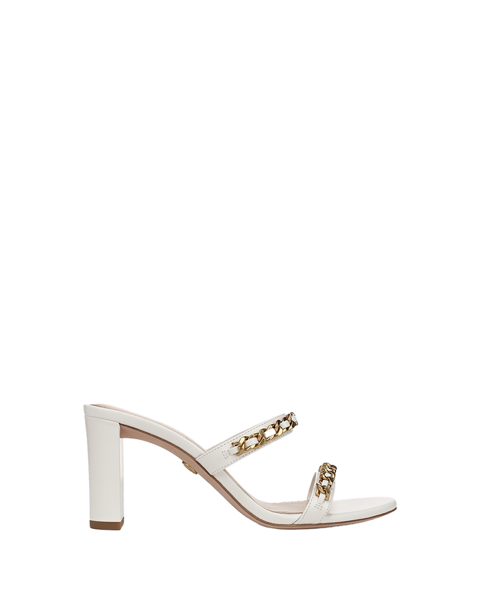 Veronica Beard Gretchen Chain-Link Sandal - Parchment