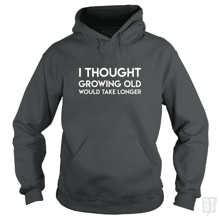 SunFrog-Busted SuperPizzaAwesome2000 Hoodie / Dark Heather / S Growing Old
