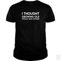 SunFrog-Busted SuperPizzaAwesome2000 Classic Guys / Unisex Tee / Black / S Growing Old