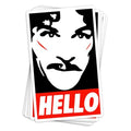 Hello Vinyl Sticker - BustedTees.com