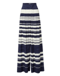 Veronica Beard Heron Crossover Waistband Pant - Navy/Dove White