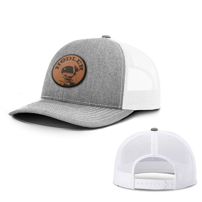 HODLer Astronaut Leather Patch Hats - BustedTees.com